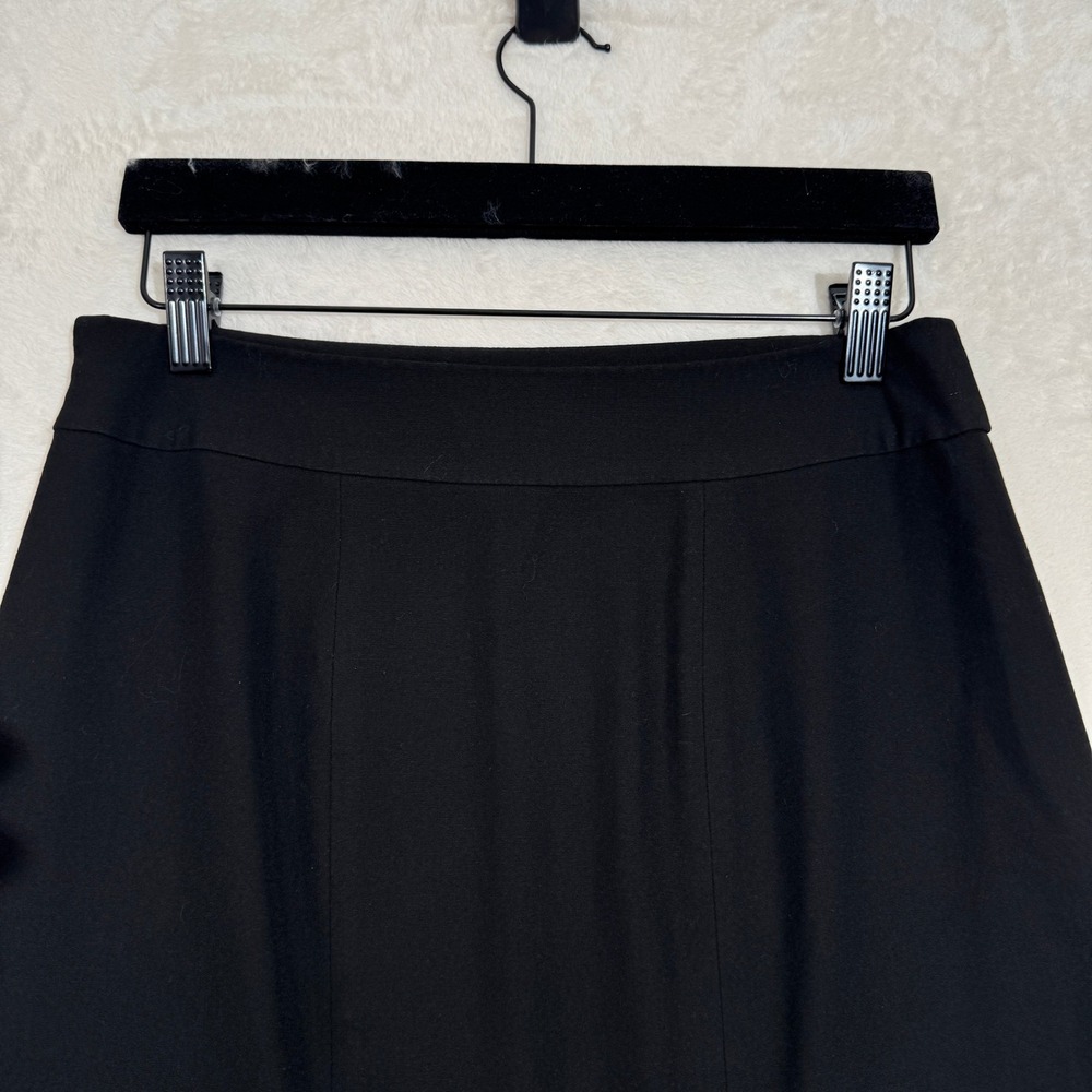 Ann Taylor Pencil Skirt Womens 2 Black Solid Knee Length Professional Career - Picture 6 of 11